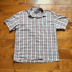 Vintage Ralph Lauren Men's Plaid Short Sleeve Shirt